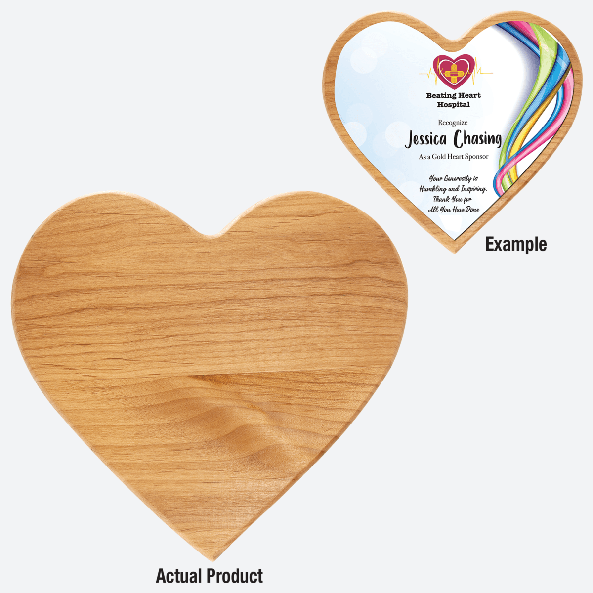 Alder Heart Plaque