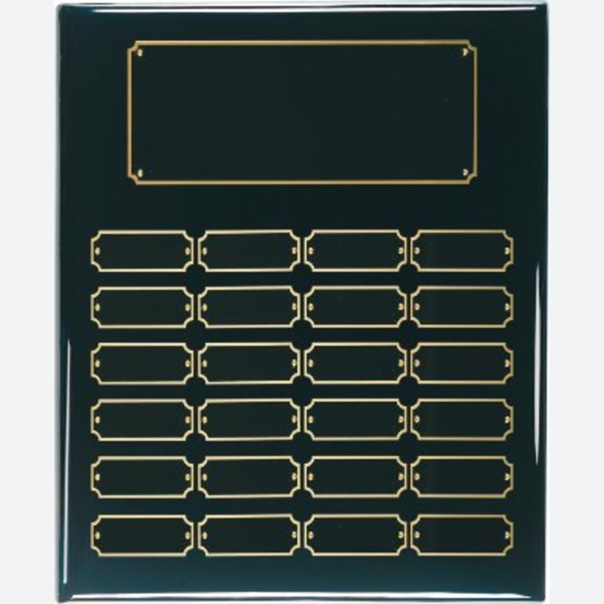24 Plate Black Piano Finish Completed Perpetual Plaque