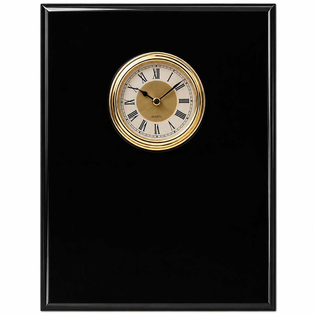 Black Piano Finish Clock Plaque