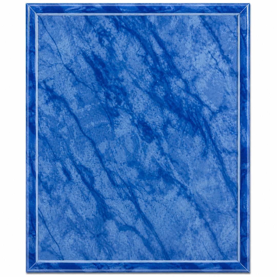 Bright Blue Marble Finish Plaque