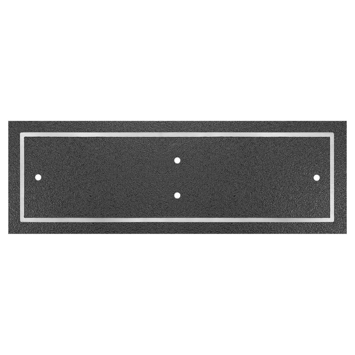 Silver and Black Rectangle Cast Aluminum Sign with 2 Mounting Screws