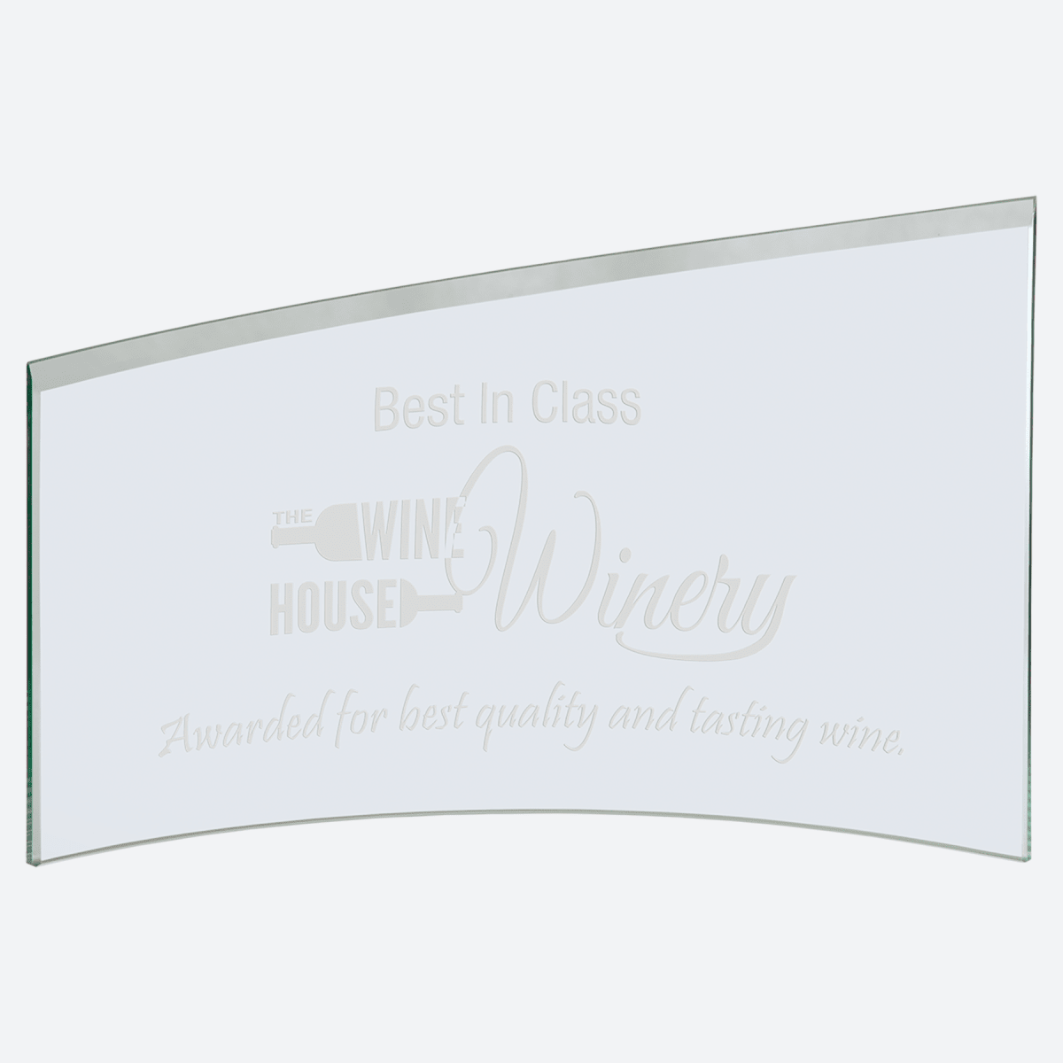 Jade Slanted Glass Crescent