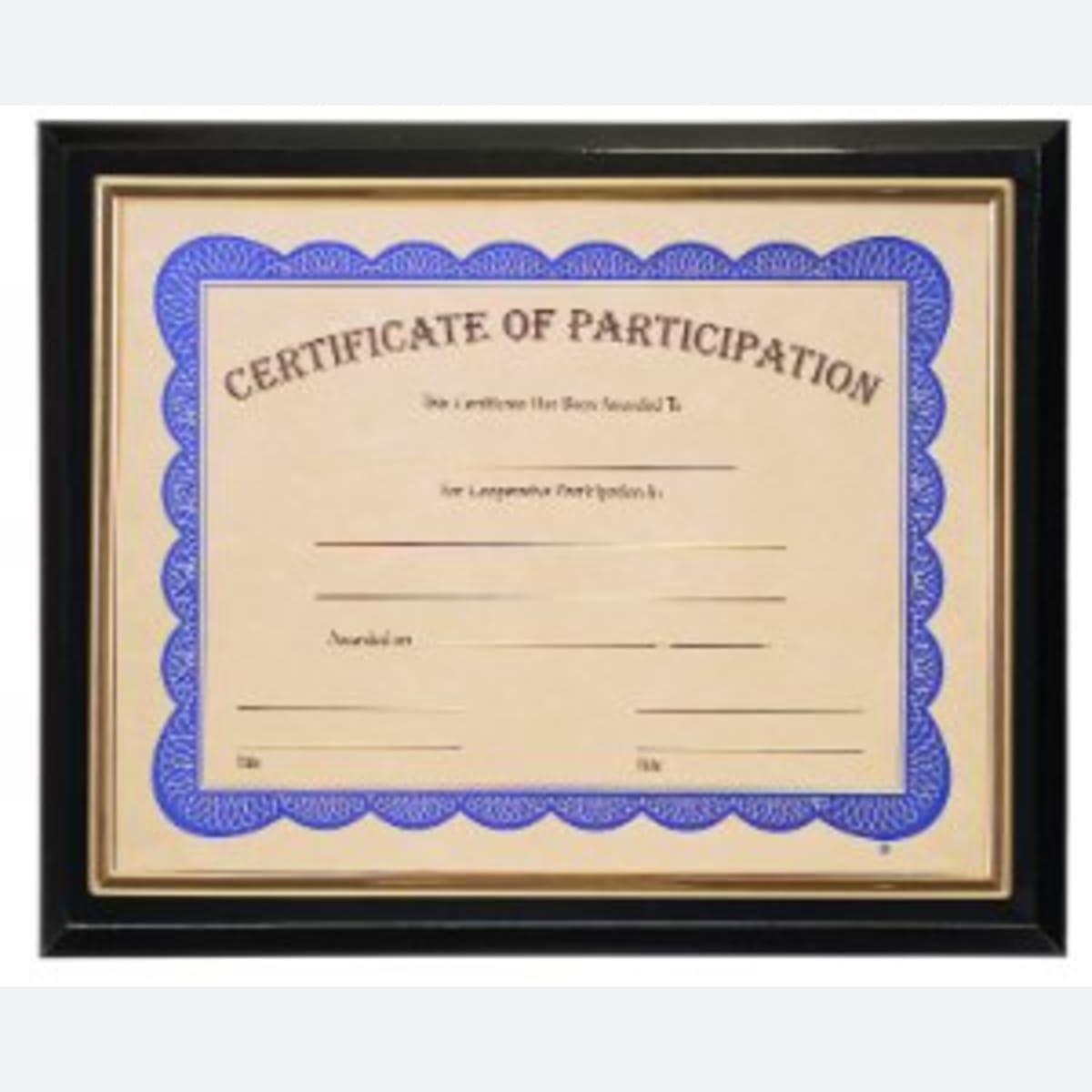 High Gloss Black Finish Slide-in Plaque with Frame