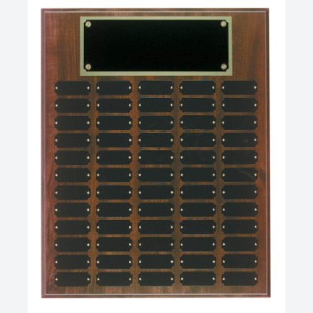 Cherry Finish Completed Perpetual Plaque with 60 Plates