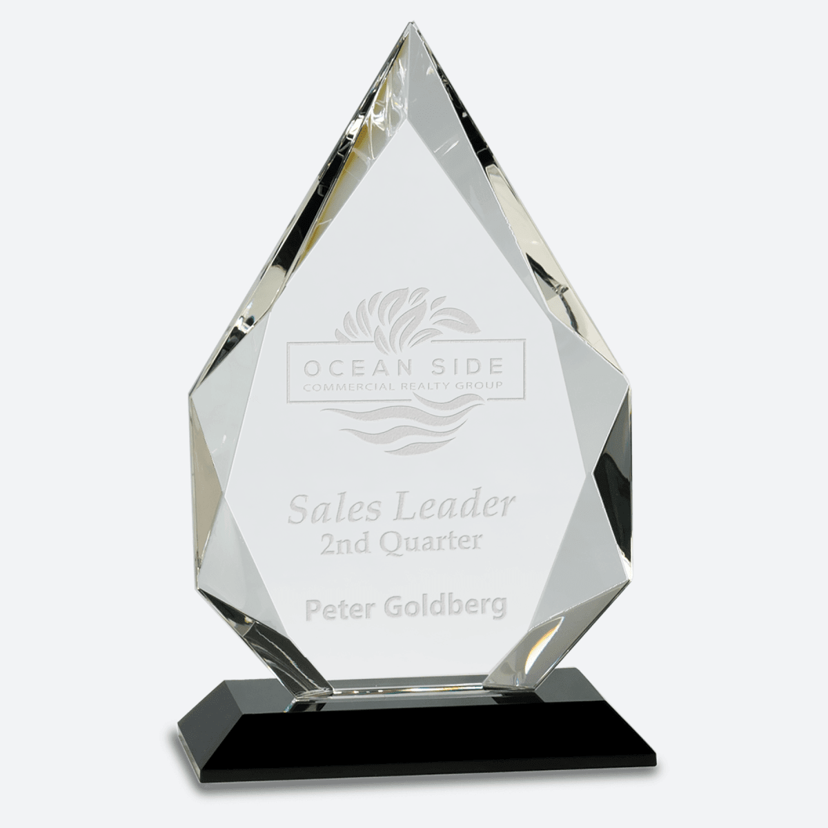 Diamond Crystal on Black Pedestal Base