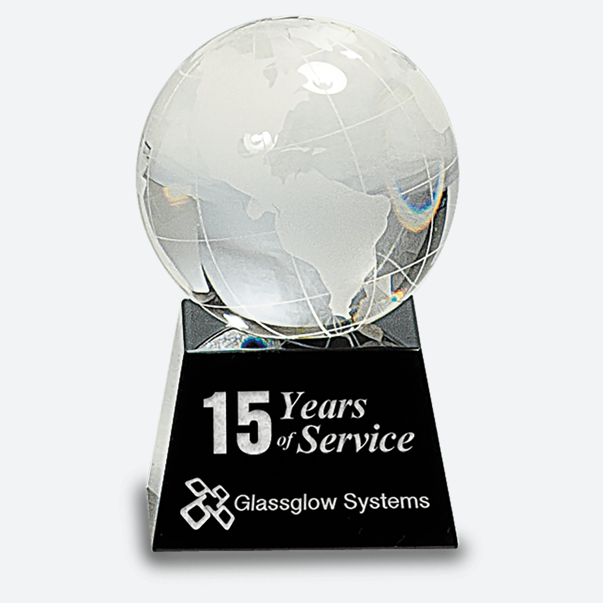 Crystal Globe on Black Base