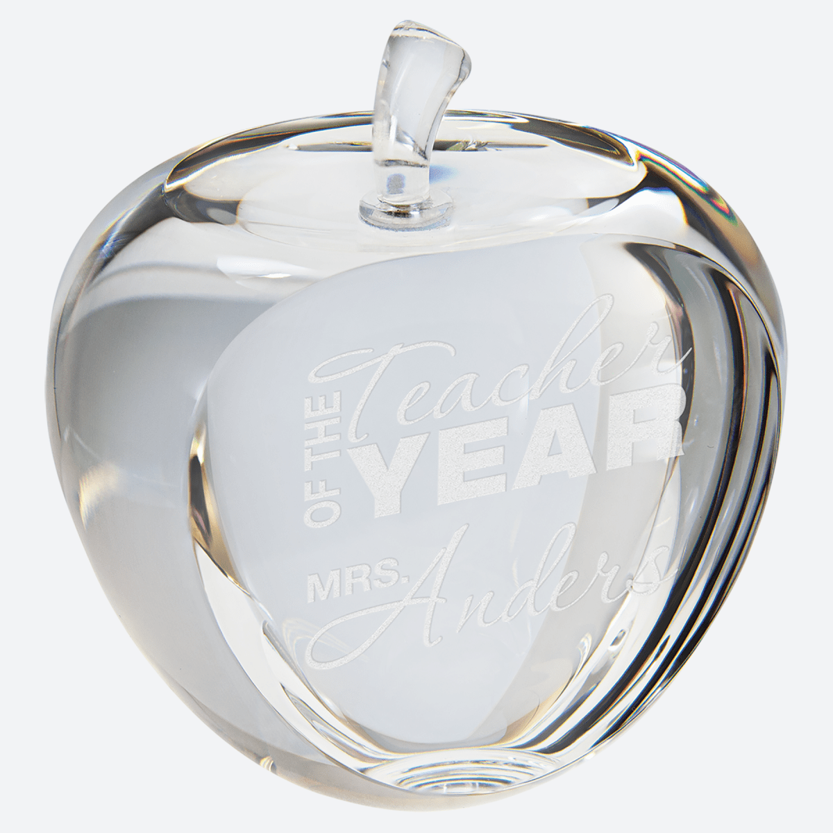 Crystal Apple with Flat Face