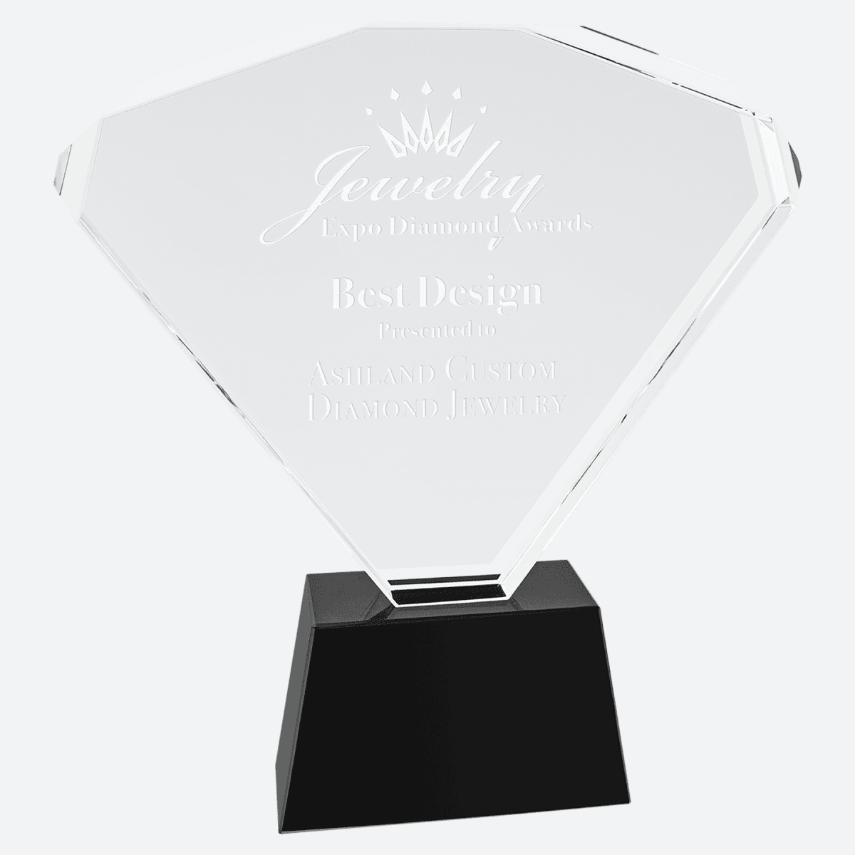 Crystal Fan with Black Base