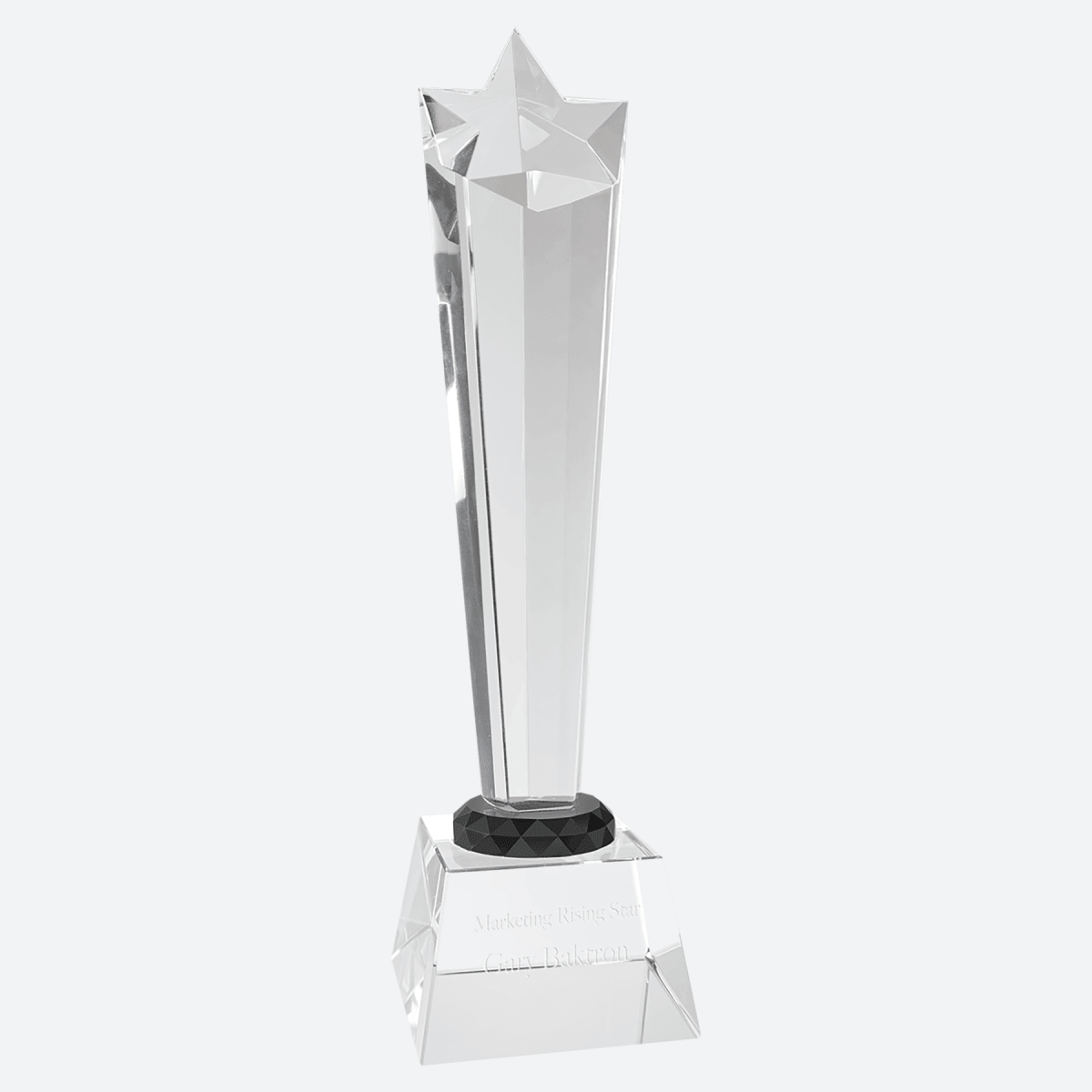 Crystal Rising Star with Clear Base