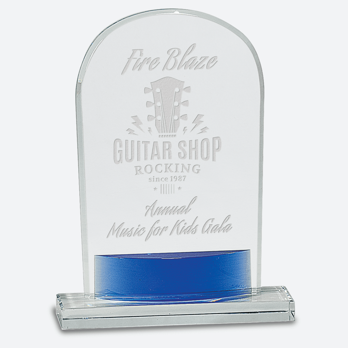 Crystal Arch with Blue Accent
