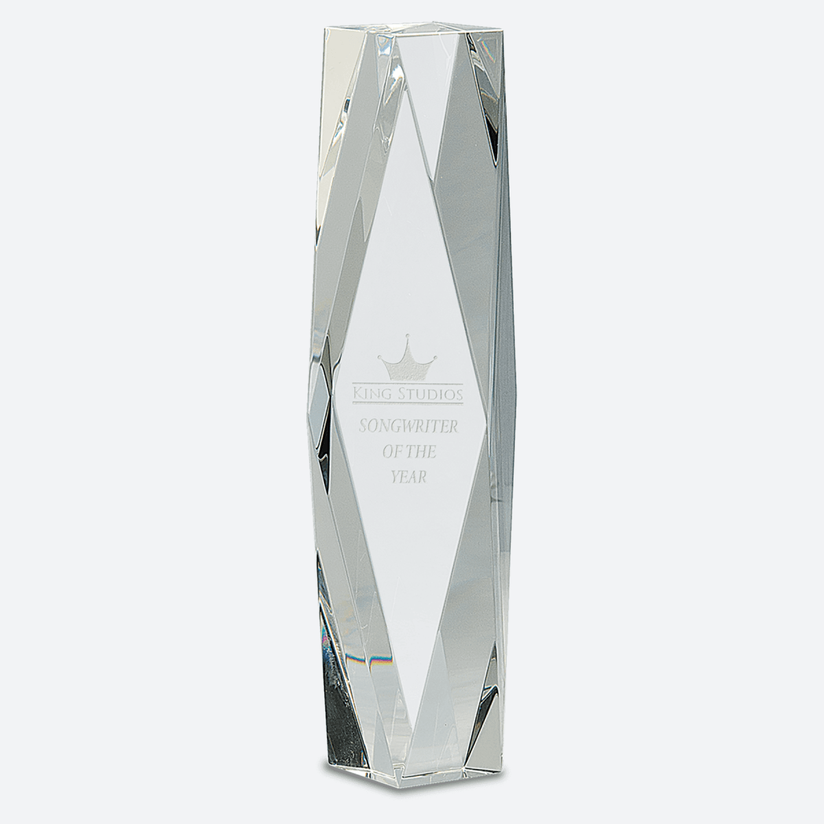 Clear Crystal Facet Tower