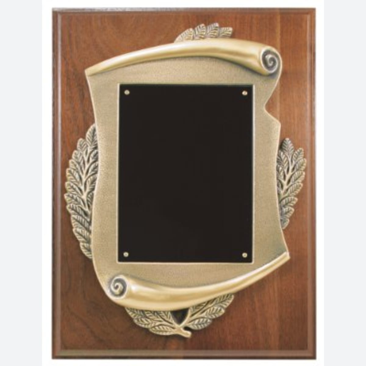 Genuine Walnut Plaque with Scroll Frame and plate
