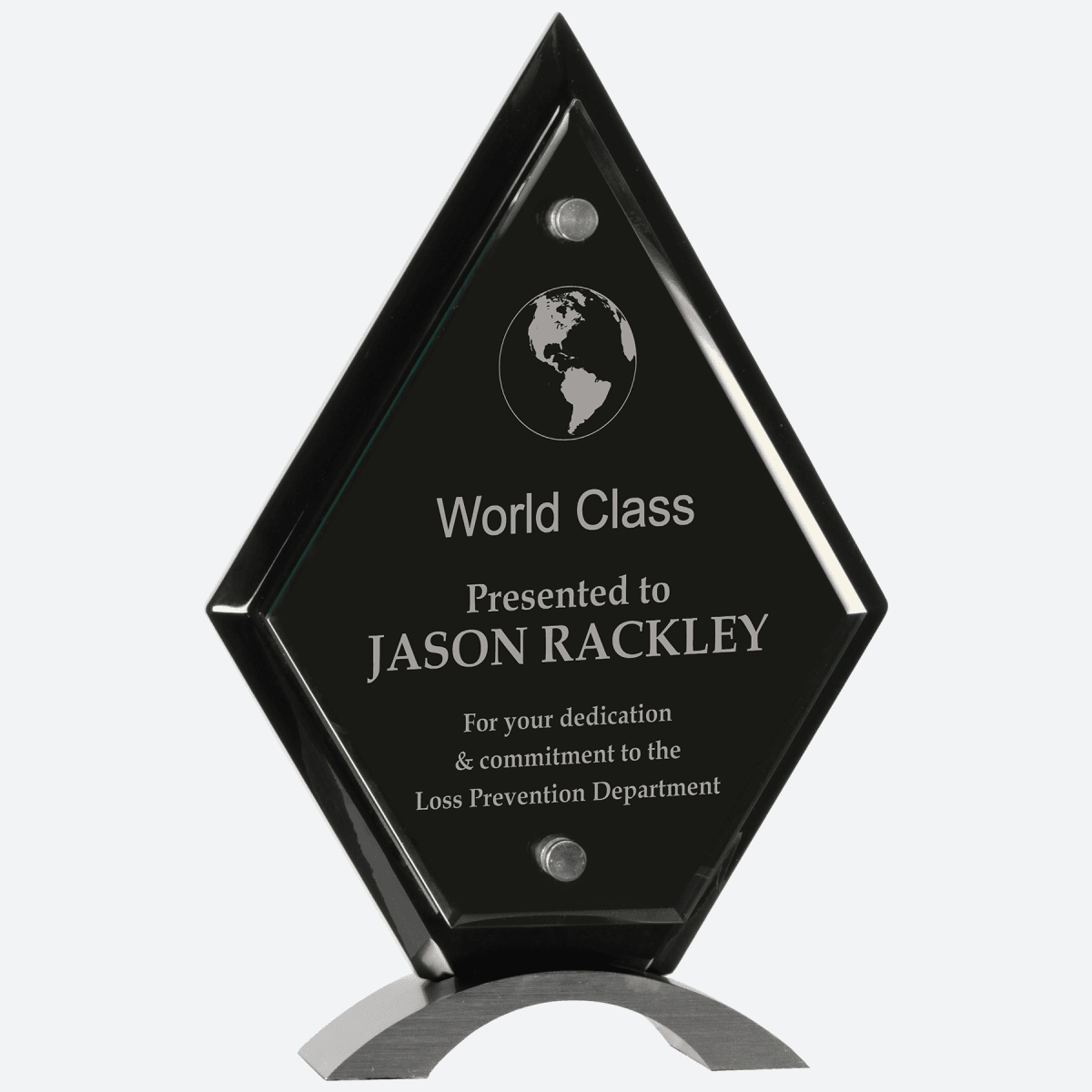 Diamond Black Piano Finish Floating Jade Glass Standup