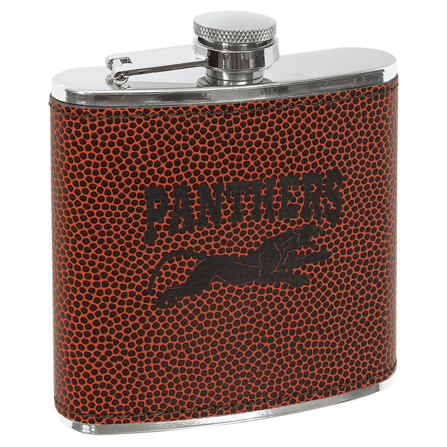 Football Leatherette Flask
