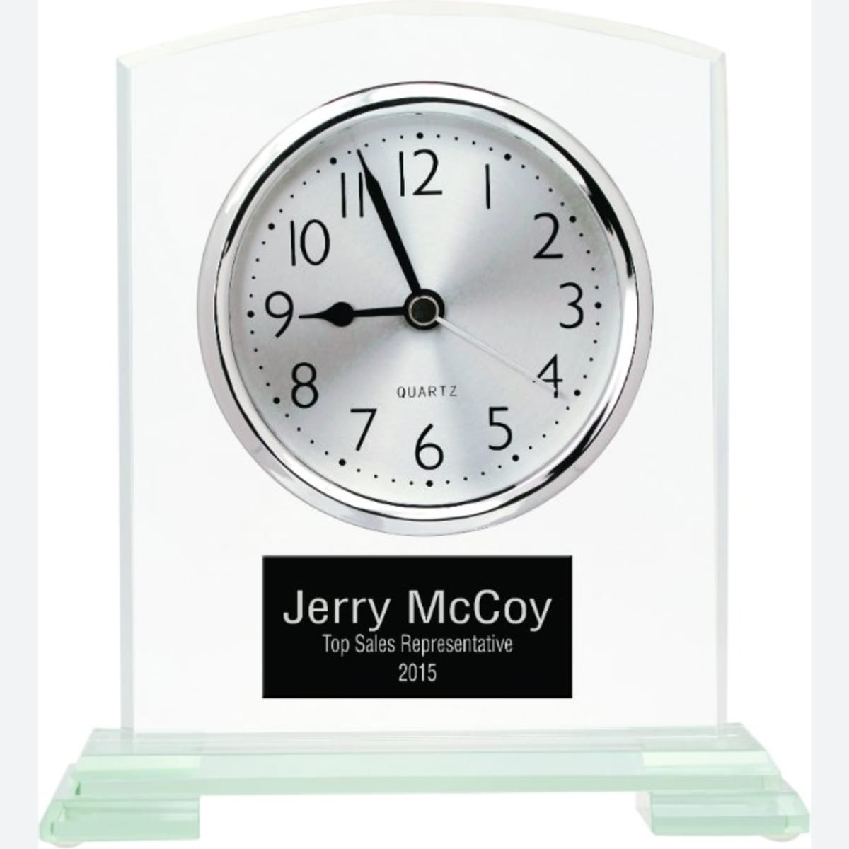 Square Arch Glass Clock