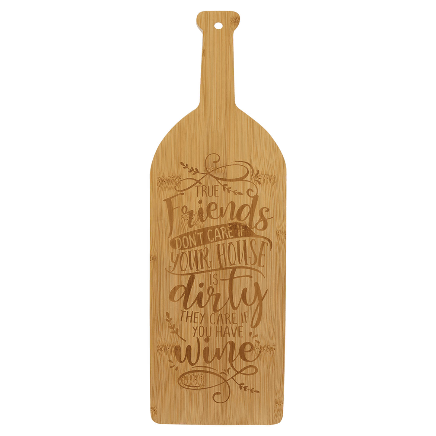 Bamboo Wine Bottle Cutting Board
