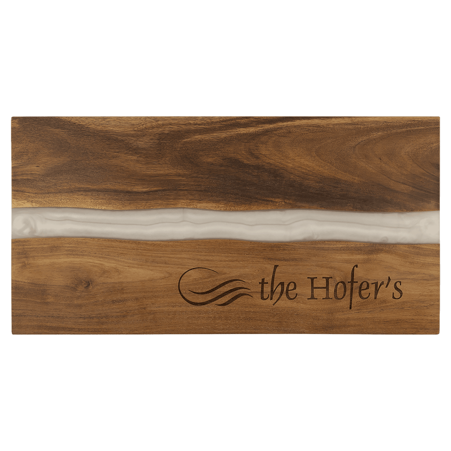 Acacia with Pearl Resin Serving Board