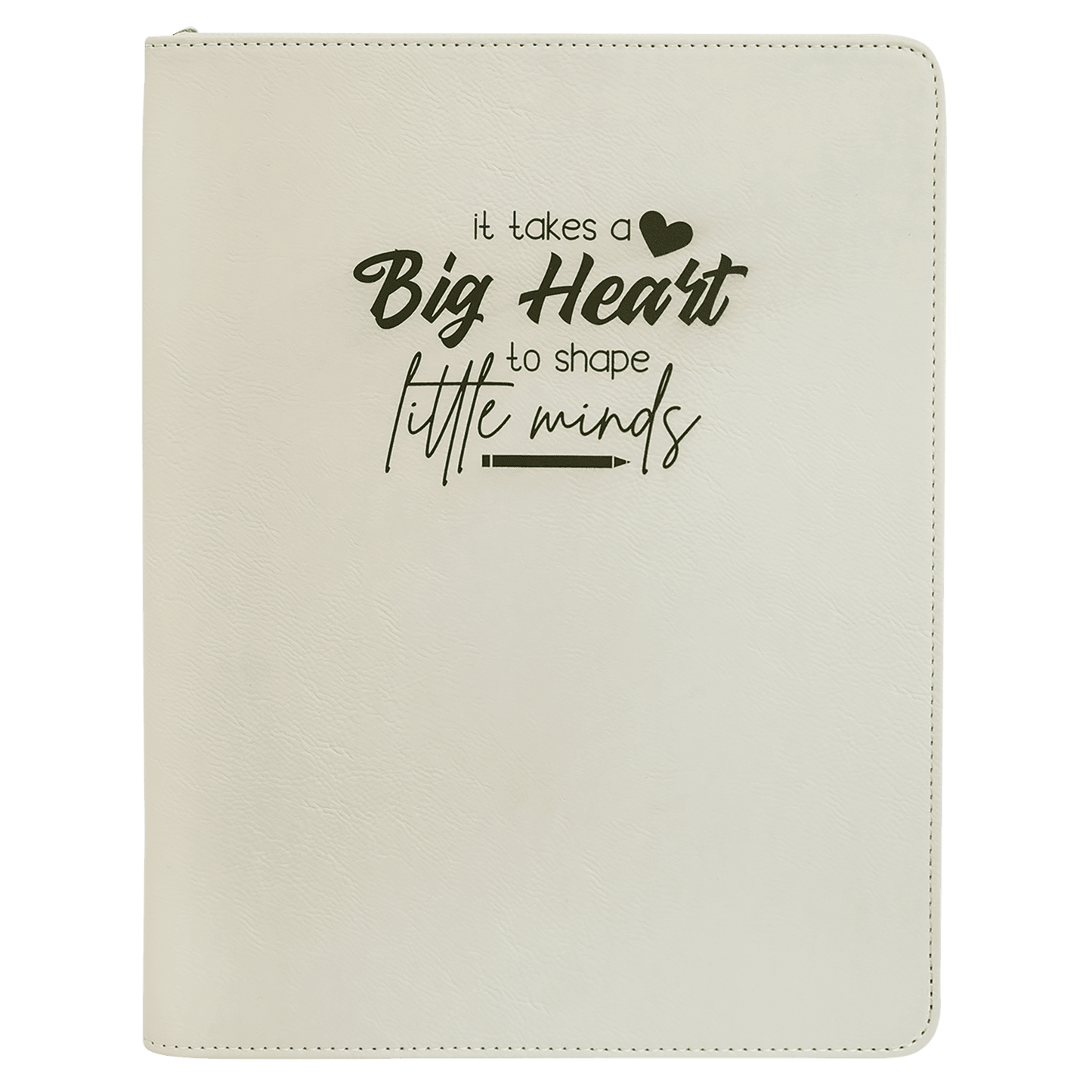 Leatherette Portfolio with Zipper Notepad