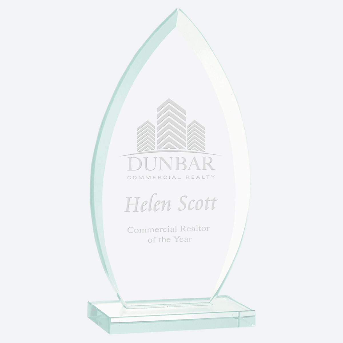Oval Jade Glass Award