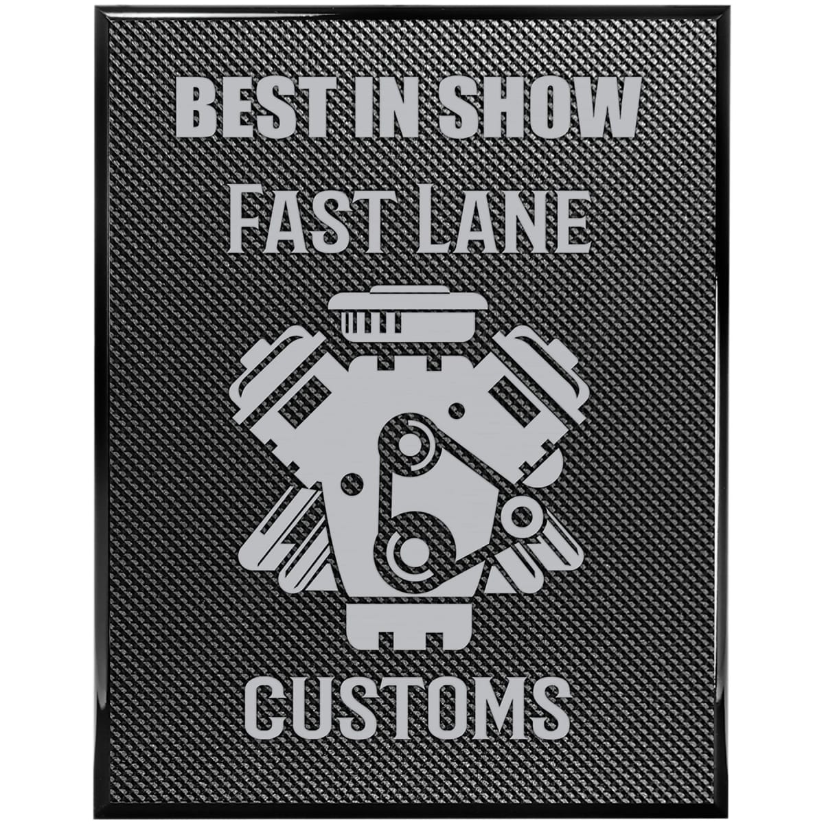 Piano Carbon Fiber Finish Plaque