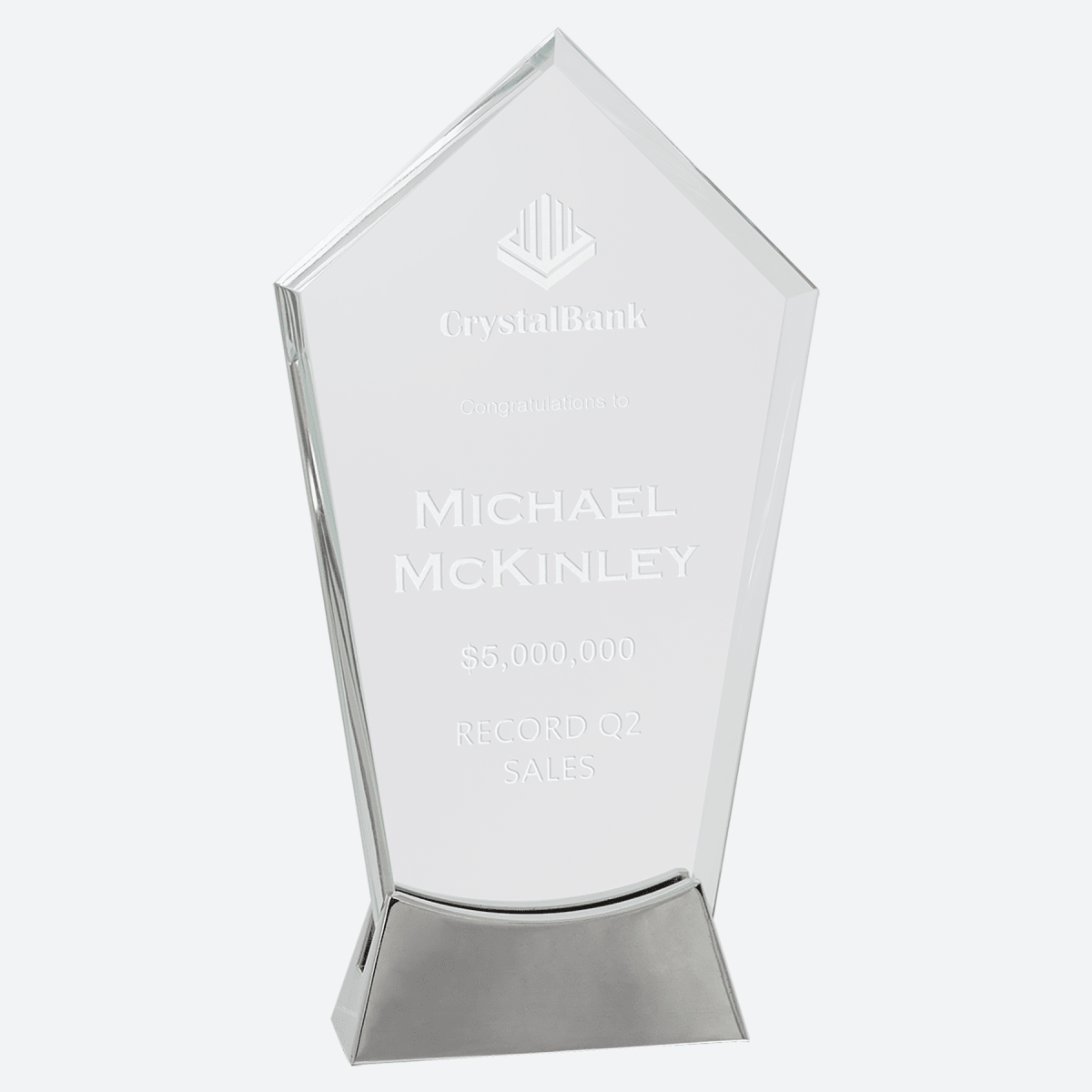Peak Platinum Glass with Full Metal Base