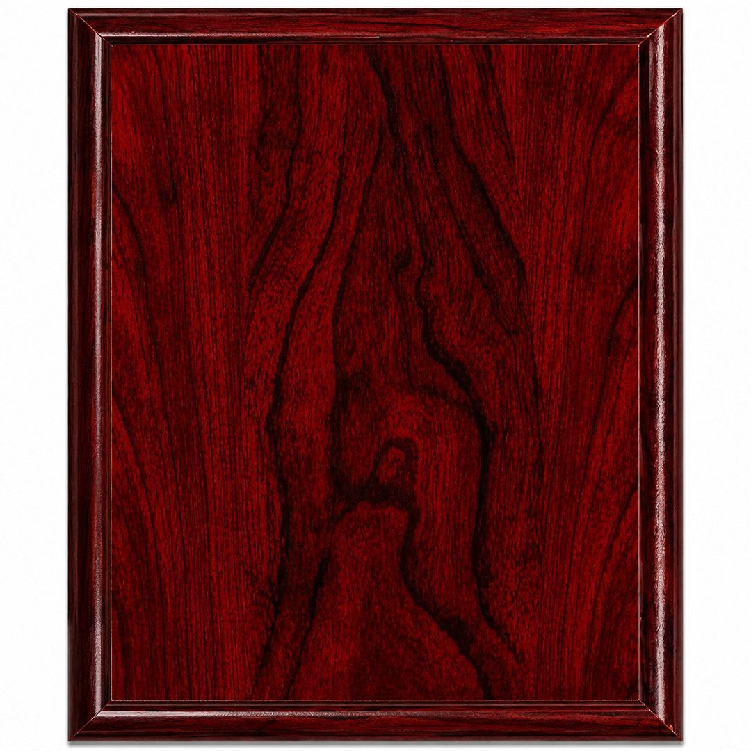 Red Woodgrain Plaque