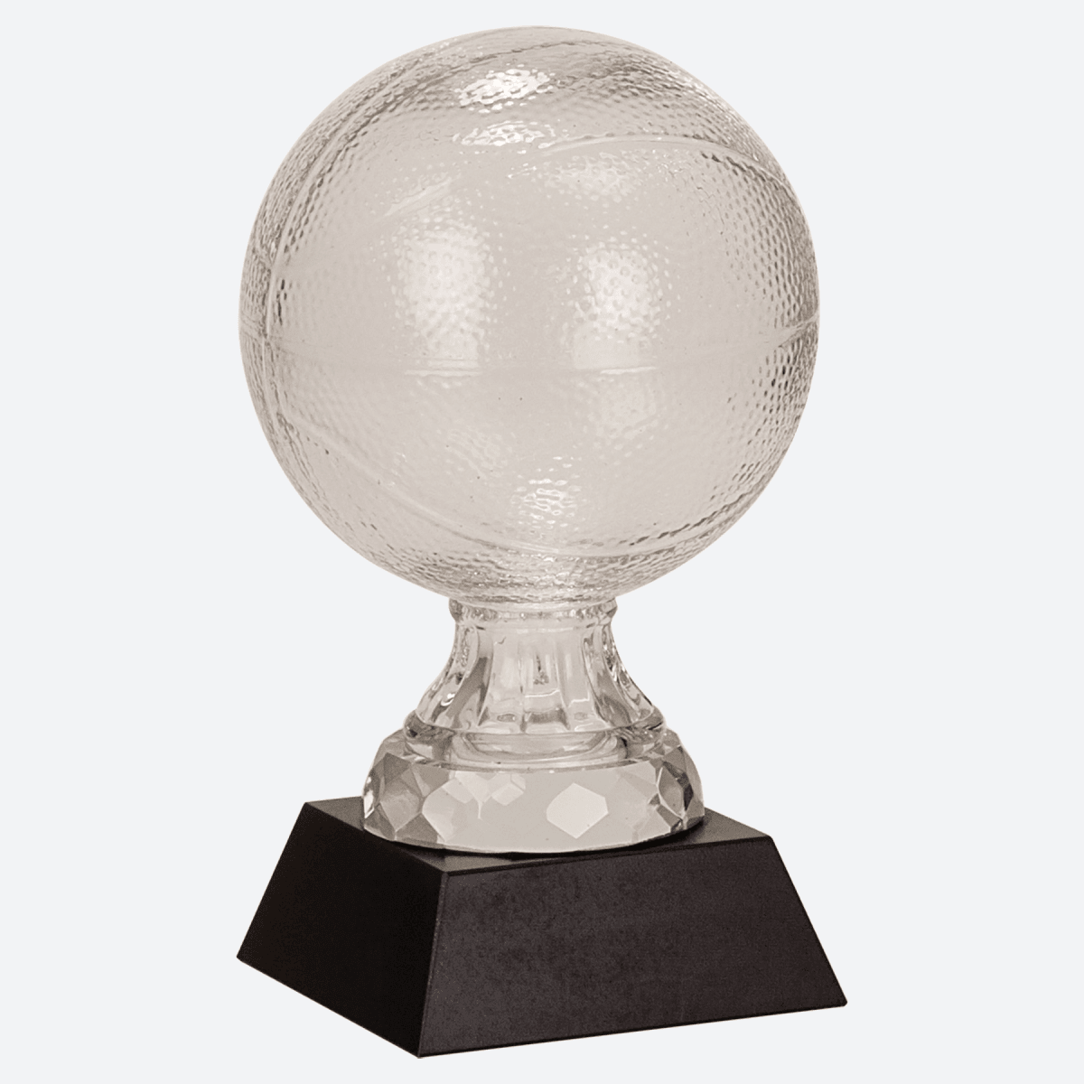 Glass Basketball with Marble Base