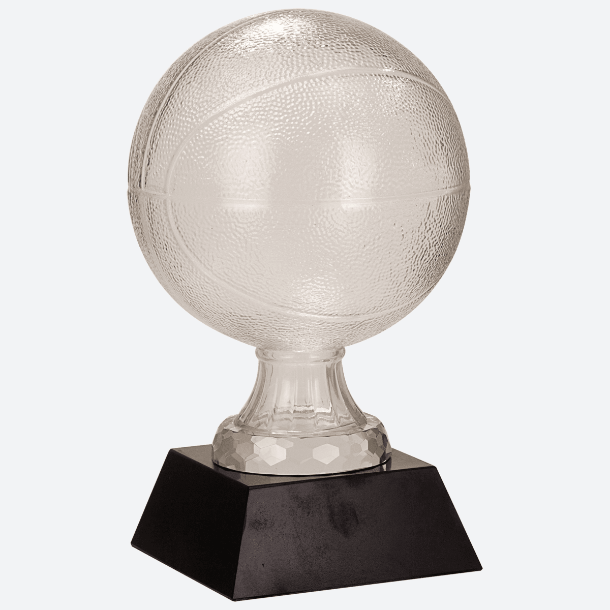 Glass Basketball with Black Marble Base