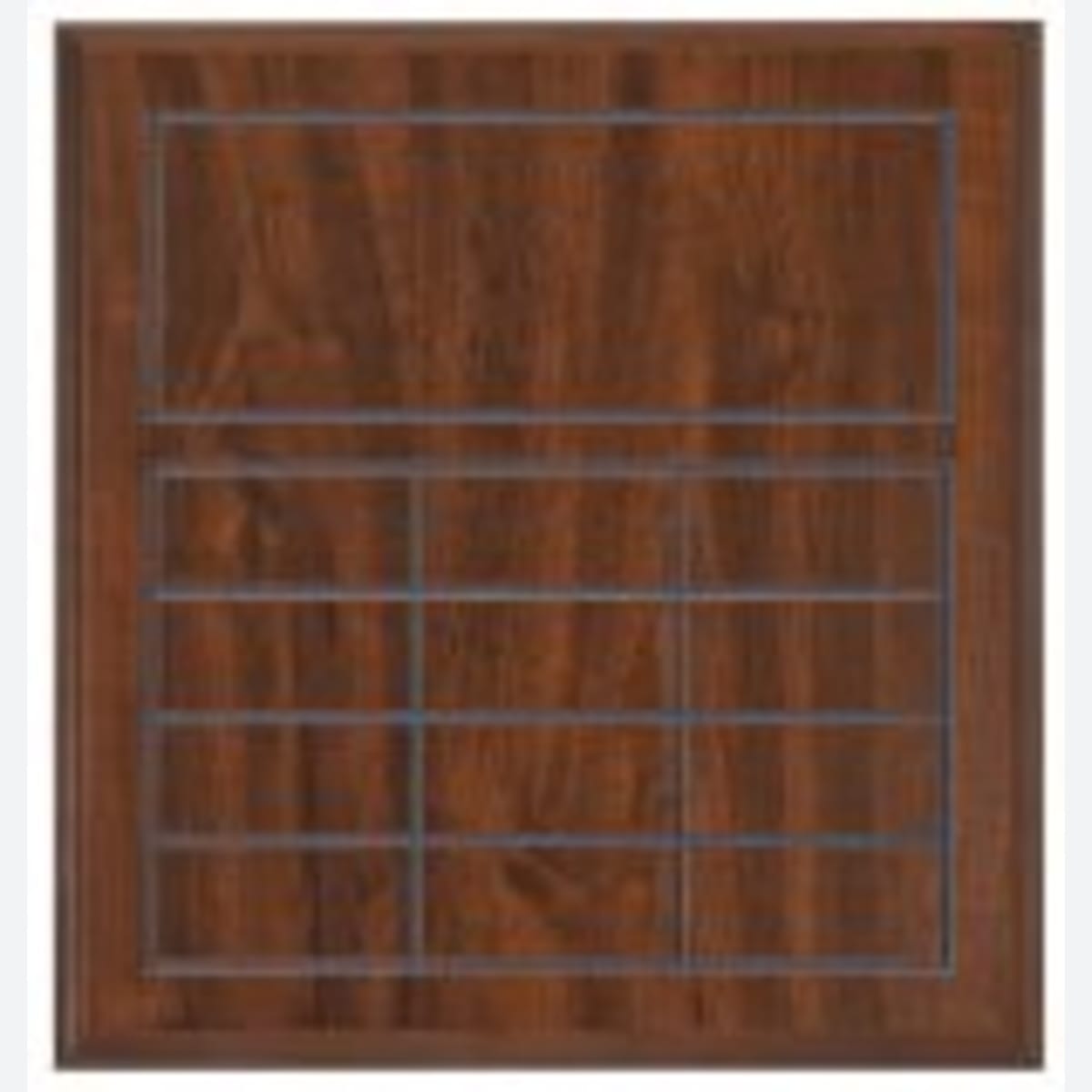 Value Cherry Finish Blank Perpetual Plaque for 12 Plates
