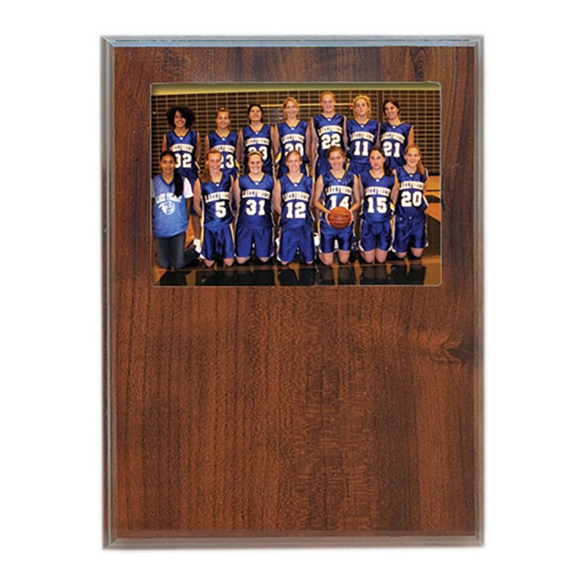 Value Cherry Finish Slide-In Frame Plaque with Window