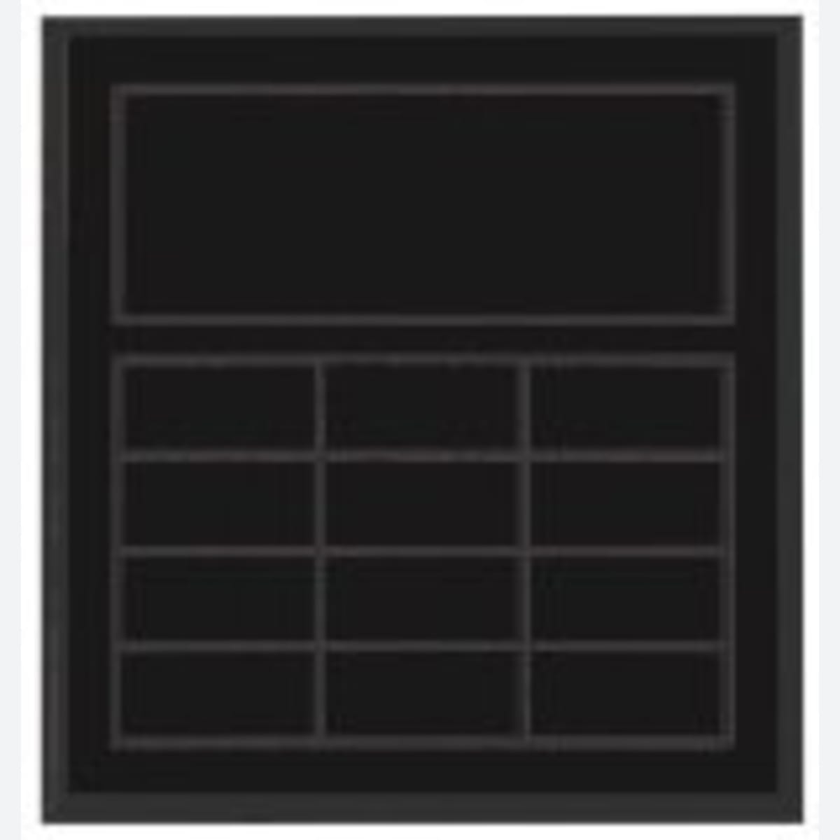 Value Matte Black Finish Blank Perpetual Plaque for 12 Plates