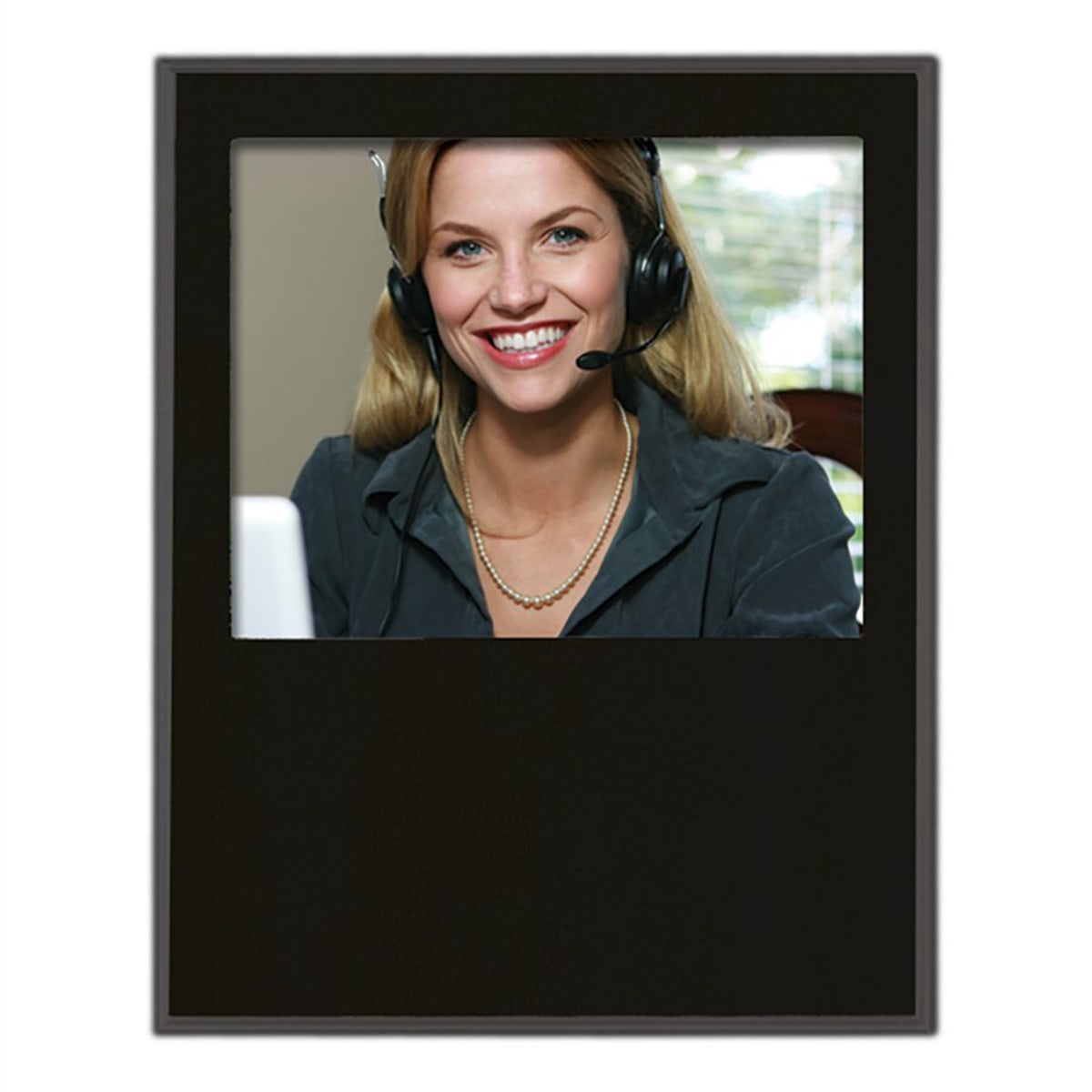 Value Matte Black Finish Slide-In Frame Plaque with Window