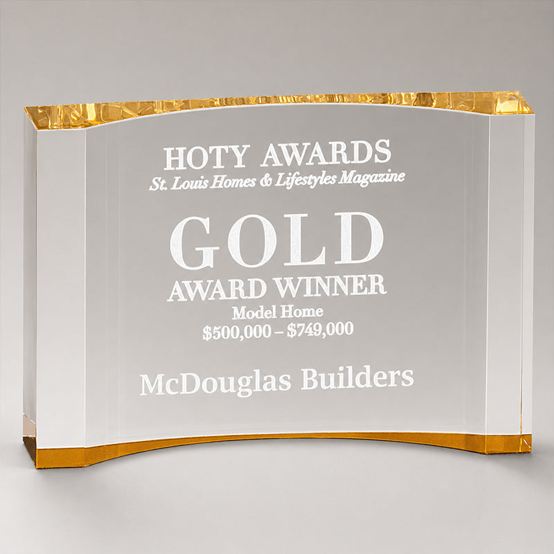 Crescent 1" Thick Acrylic Award