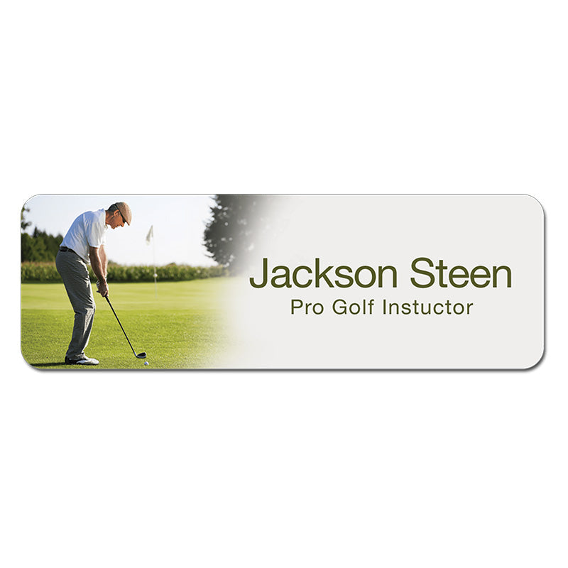 3" x 1" Unisub Full Color Name Badge