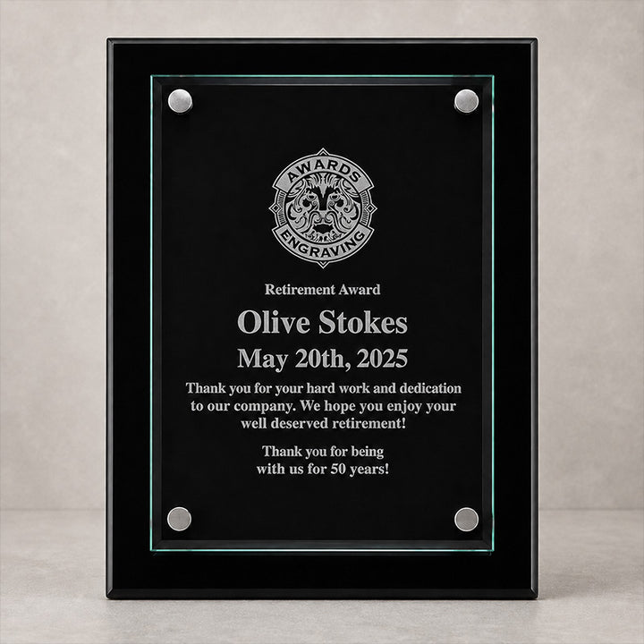Engraved recognition plaque