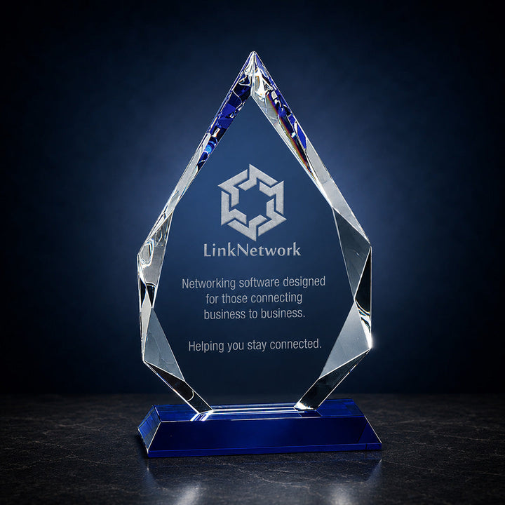 Engraved crystal award