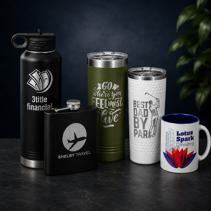 Engraved insulated drinkware