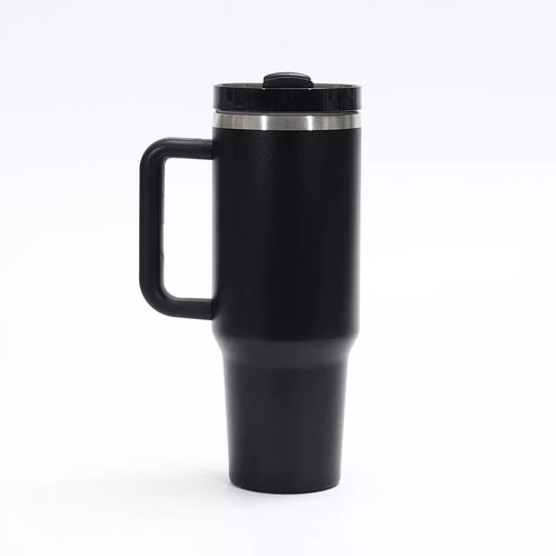 40 oz Powder-Coated Tumbler with Handle