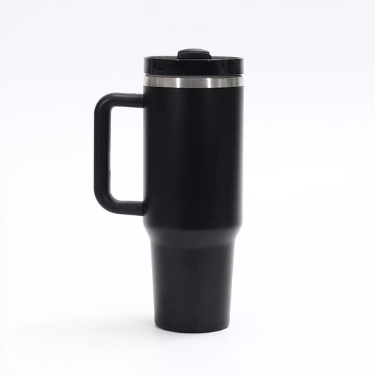 40 oz Powder-Coated Tumbler with Handle