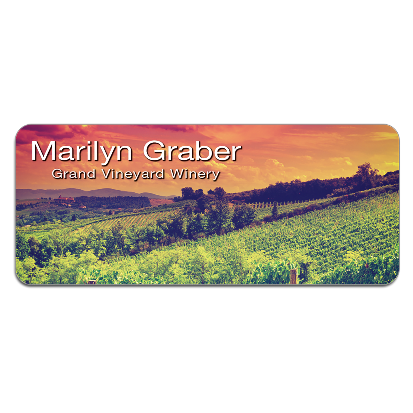 3" x 1.25" Unisub Full Color Name Badge