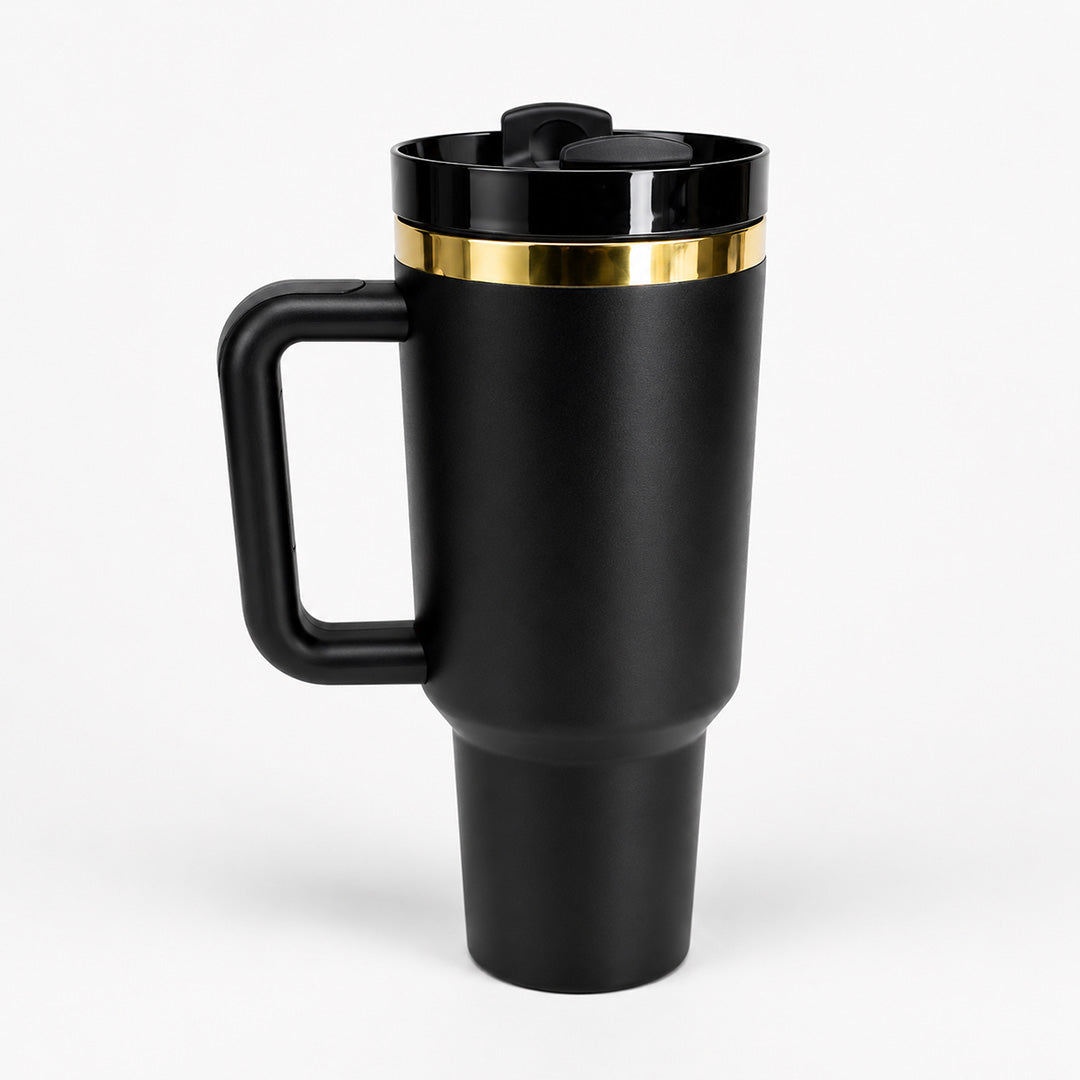 40 oz Gold Mirror-Plated Tumbler with Handle