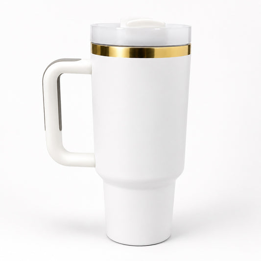 40 oz Gold Mirror-Plated Tumbler with Handle