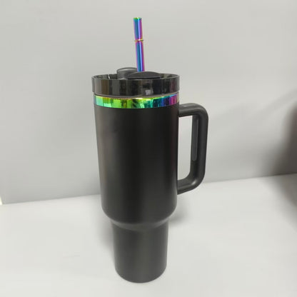 40 oz Rainbow Mirror-Plated Tumbler with Handle