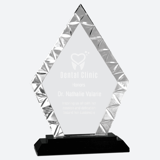 Diamond Accent Glass on Black Base