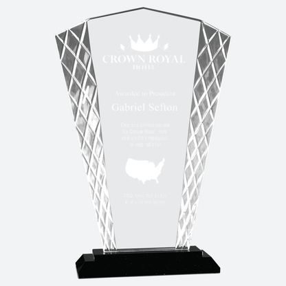 Fan Accent Glass on Black Base