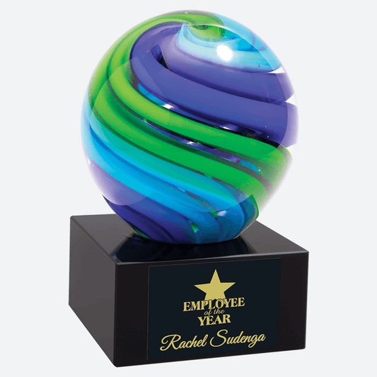 Two-Tone Blue and Green Sphere