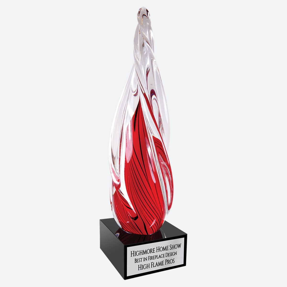 Red Twisted Spire with Black Base