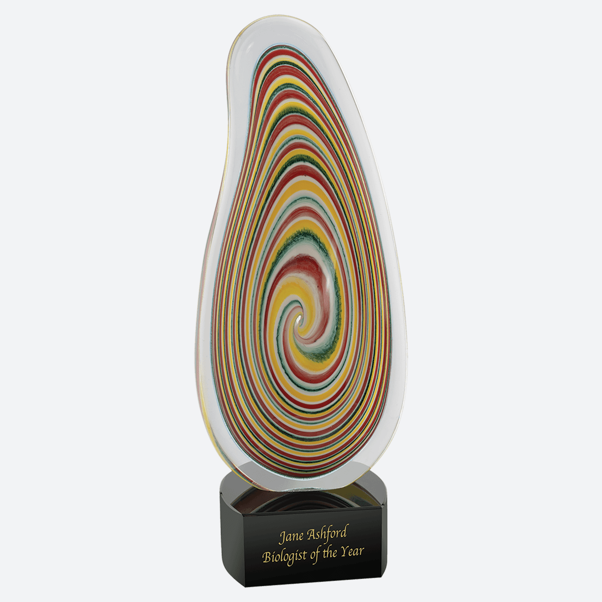 Multi-Color Flat Swirl Art Glass