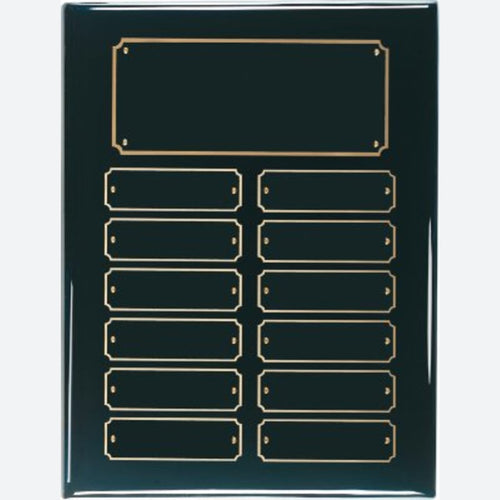 12 Plate Black Piano Finish Completed Perpetual Plaque