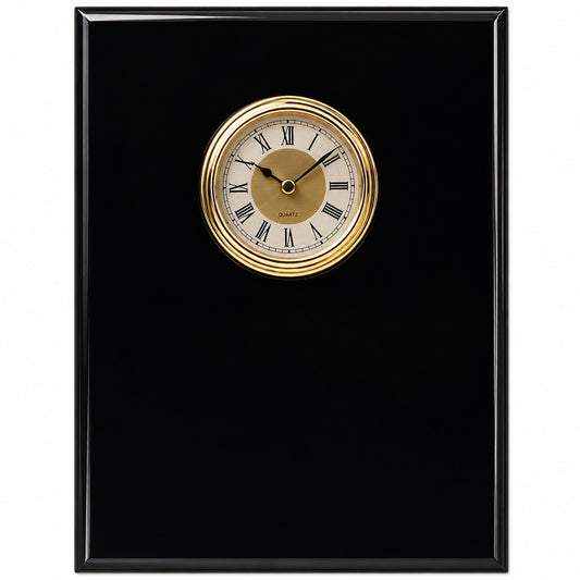 Black Piano Finish Clock Plaque
